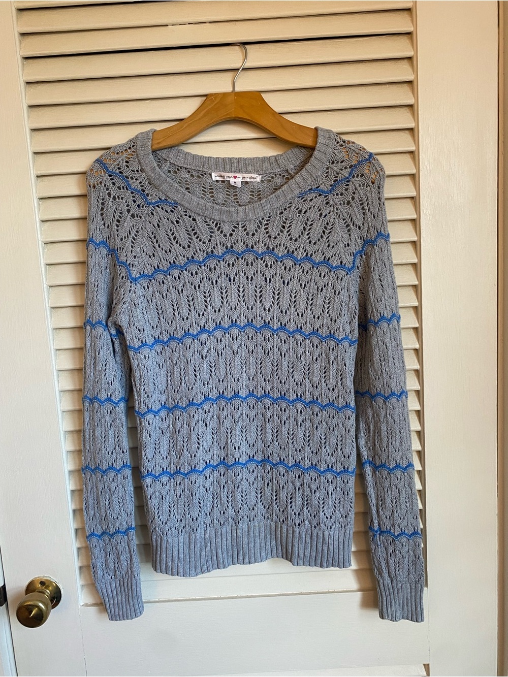 Crochet Knit Wear Your Heart on Your Sleeve Sweater